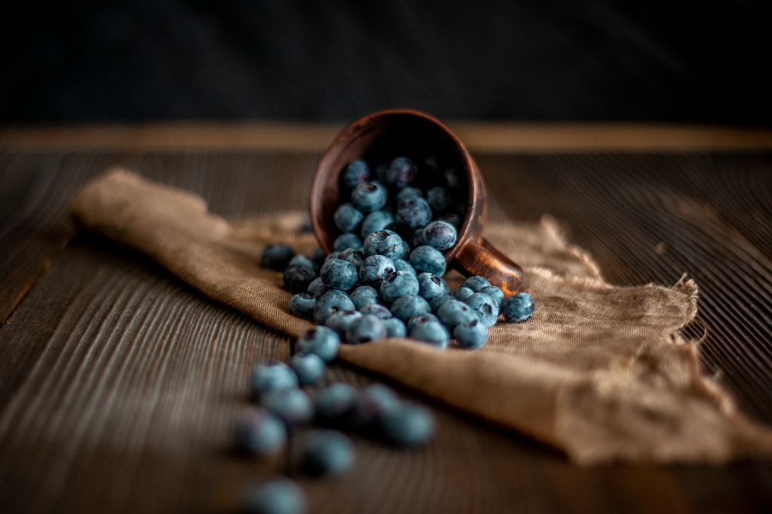 a group of black berries
