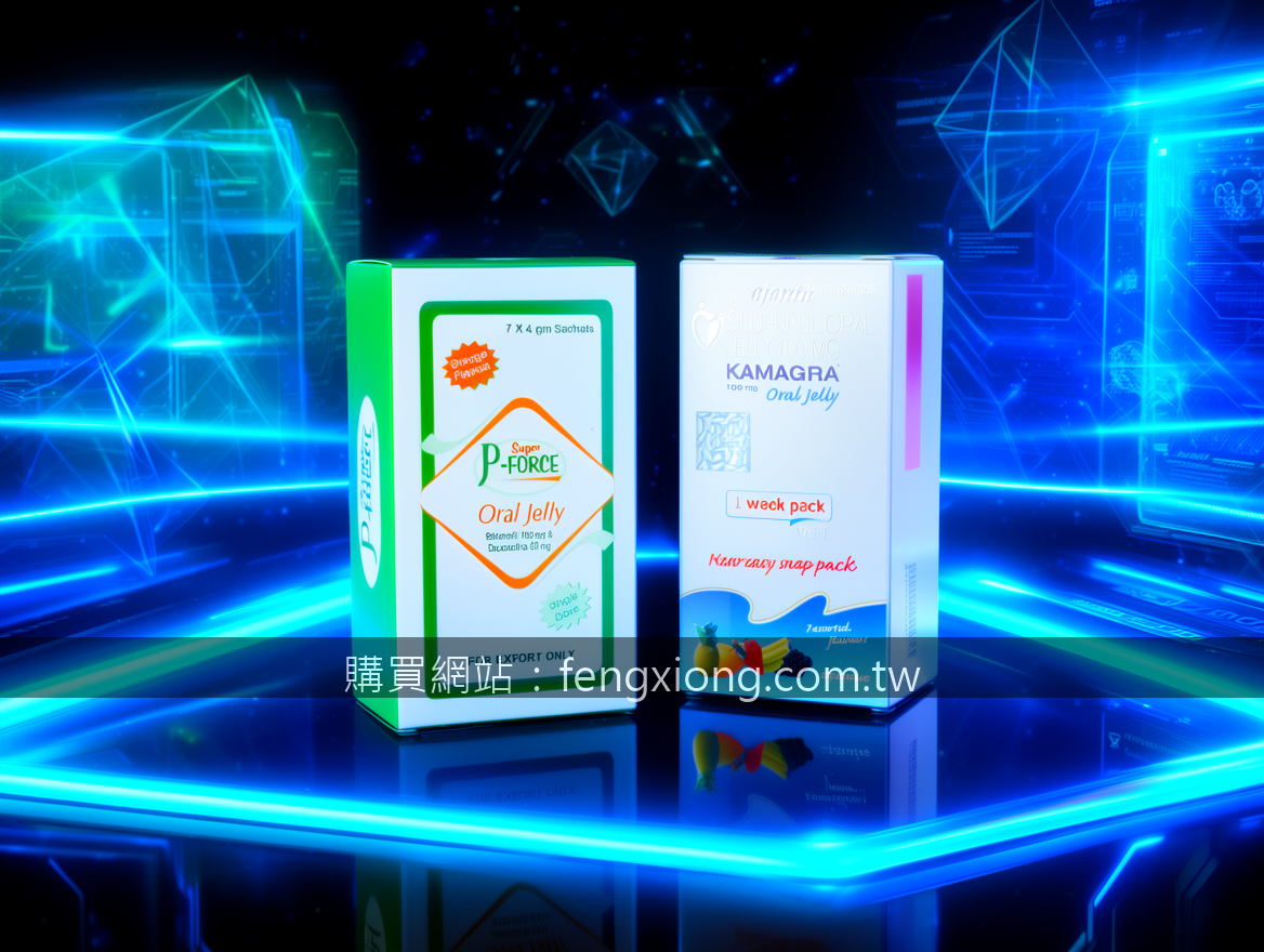 FUTURISTIC TECH with neon LED lights. Place the Super P-Force Oral Jelly and Kam