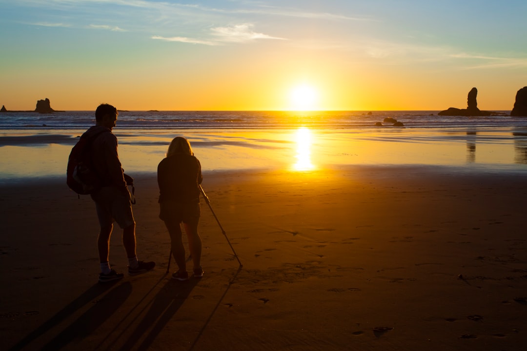 silhouette photography of man and woman