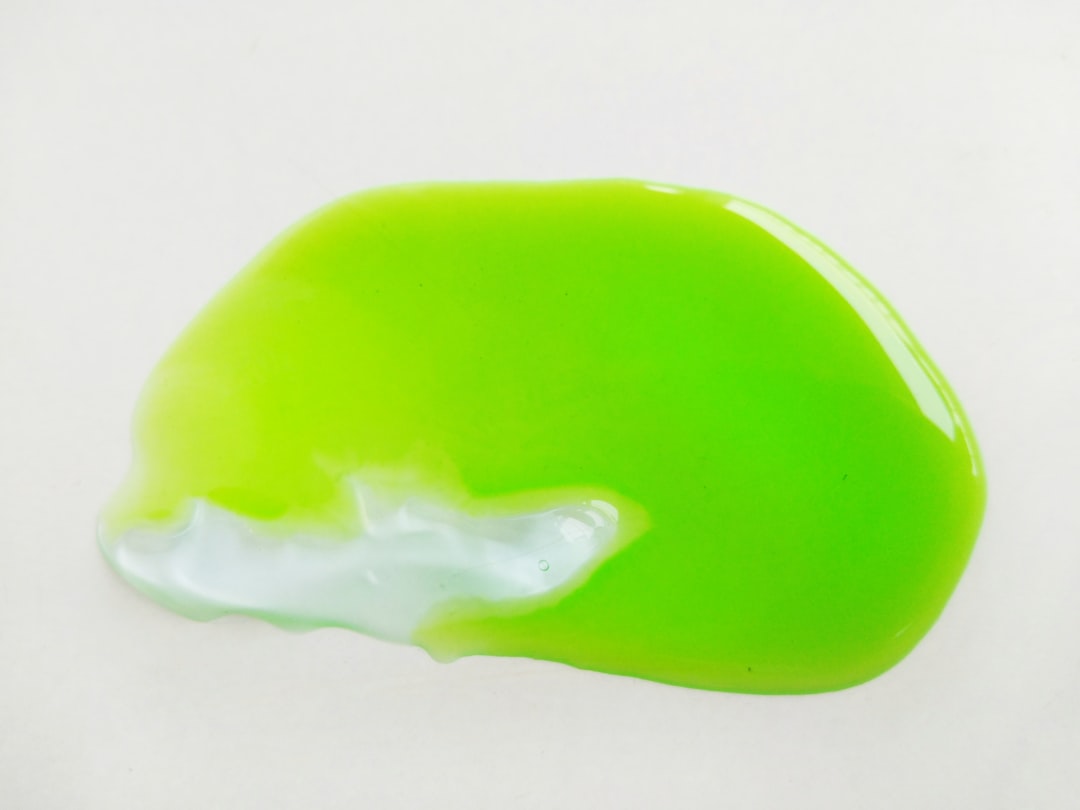 green and white plastic pack